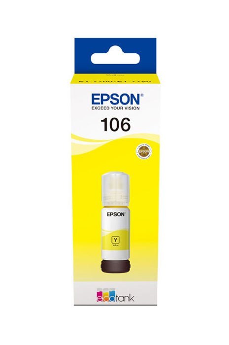 Oryginalny Tusz w butelce Yellow Epson 106 (T00R4, C13T00R440) Oryginalny Tusz w butelce Yellow Epson 106 (T00R4, C13T00R440)