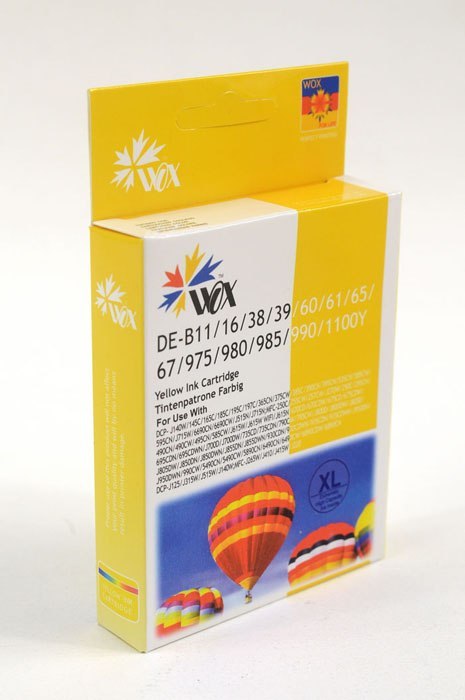 Tusz Wox Yellow BROTHER LC980Y/LC985Y/LC1100Y zamiennik LC-980Y / LC-985Y / LC-1100Y Wox Tusz Wox Yellow BROTHER LC980Y/LC985Y/LC1100Y zamiennik LC-980Y / LC-985Y / LC-1100Y Wox