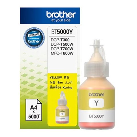 Tusz Brother do DCP-T300/T500W/T700W, MFC-T800W | 5 000 str. | yellow Brother Tusz Brother do DCP-T300/T500W/T700W, MFC-T800W | 5 000 str. | yellow Brother