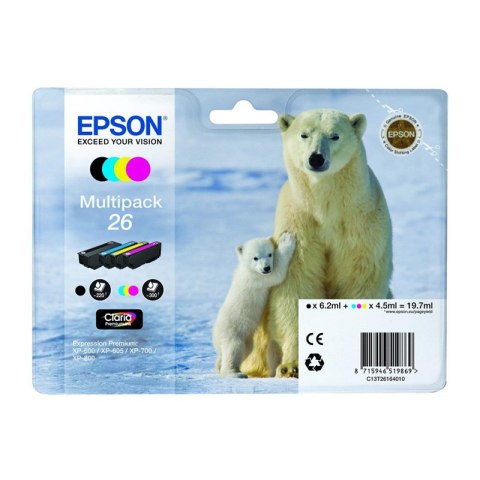 Zestaw tuszy Epson T2616 do XP-600/700/800 | 19,7ml | CMYK Epson Zestaw tuszy Epson T2616 do XP-600/700/800 | 19,7ml | CMYK Epson