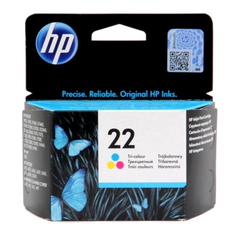 Tusz HP 22 do Deskjet 3940/D2360/D2460/F380 | 165 str. | CMY HP Tusz HP 22 do Deskjet 3940/D2360/D2460/F380 | 165 str. | CMY HP