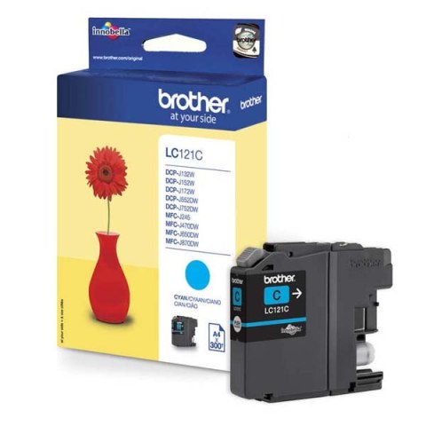 Brother oryginalny ink / tusz LC-121C, cyan, 300s Brother oryginalny ink / tusz LC-121C, cyan, 300s
