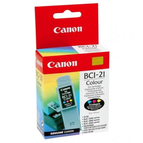 Canon oryginalny ink / tusz BCI-21 C, 0955A351, color, blistr, 120s, EOL Canon oryginalny ink / tusz BCI-21 C, 0955A351, color, blistr, 120s, EOL
