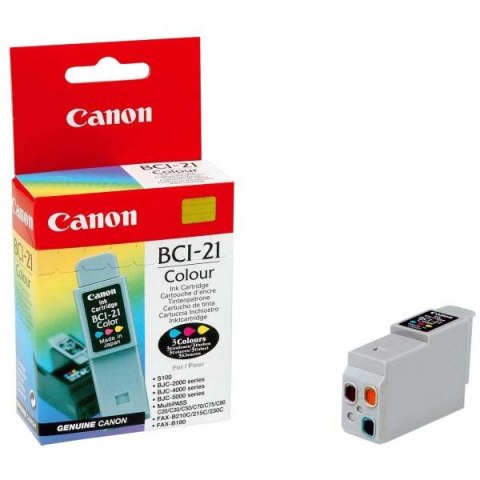 Canon oryginalny ink / tusz BCI-21 C, 0955A351, color, blistr, 120s, EOL Canon oryginalny ink / tusz BCI-21 C, 0955A351, color, blistr, 120s, EOL