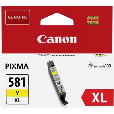 Canon oryginalny ink / tusz CLI-581 XL Y, 2051C001, yellow, 8,3ml, high capacity Canon oryginalny ink / tusz CLI-581 XL Y, 2051C001, yellow, 8,3ml, high capacity