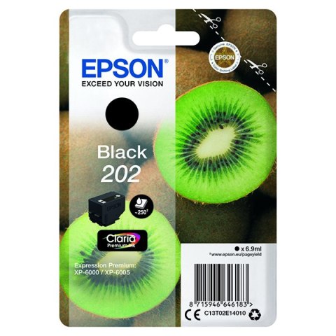 Epson oryginalny ink / tusz C13T02E14010, 202, black, 1x6.9ml Epson oryginalny ink / tusz C13T02E14010, 202, black, 1x6.9ml