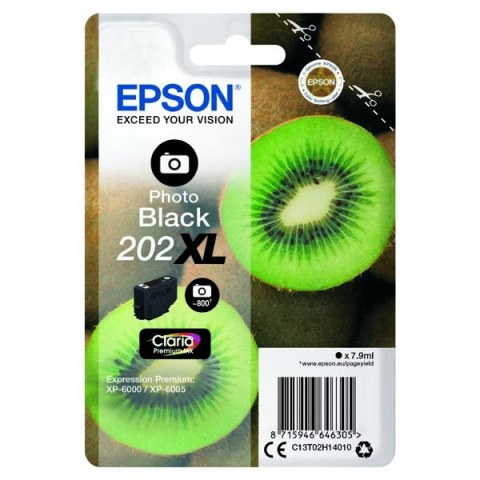 Epson oryginalny ink / tusz C13T02H14010, 202 XL, photo black, 7.9ml Epson oryginalny ink / tusz C13T02H14010, 202 XL, photo black, 7.9ml