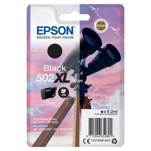 Epson oryginalny ink / tusz C13T02W14010, 502XL, T02W140, black, 9.2ml Epson oryginalny ink / tusz C13T02W14010, 502XL, T02W140, black, 9.2ml