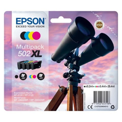 Epson oryginalny ink / tusz C13T02W64010, 502XL, T02W640, CMYK, 3x6.4/9.2ml Epson oryginalny ink / tusz C13T02W64010, 502XL, T02W640, CMYK, 3x6.4/9.2ml
