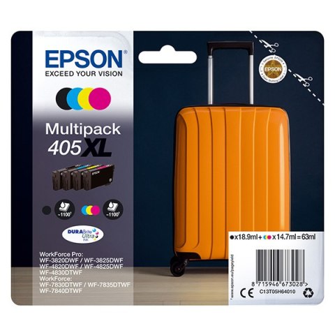 Epson oryginalny ink / tusz C13T05H64010, 405XL, CMYK, 1x18.9 + 3x14.7ml Epson oryginalny ink / tusz C13T05H64010, 405XL, CMYK, 1x18.9 + 3x14.7ml