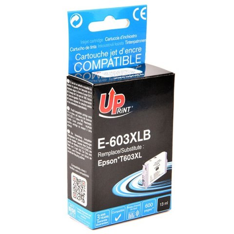 UPrint kompatybilny ink / tusz z C13T03A14010, 603XL, E-603XLB, black, 600s, 13ml UPrint kompatybilny ink / tusz z C13T03A14010, 603XL, E-603XLB, black, 600s, 13ml