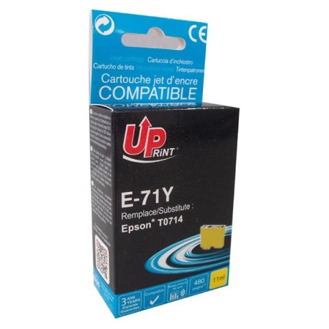 UPrint kompatybilny ink / tusz z C13T07144021, E-71Y, yellow, 10ml UPrint kompatybilny ink / tusz z C13T07144021, E-71Y, yellow, 10ml