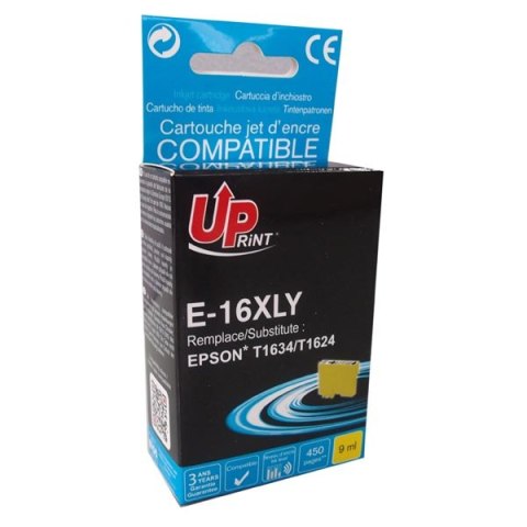 UPrint kompatybilny ink / tusz z C13T16344010, T163440, 16XL, E-16XLY, yellow, 450s, 9ml UPrint kompatybilny ink / tusz z C13T16344010, T163440, 16XL, E-16XLY, yellow, 450s, 9ml