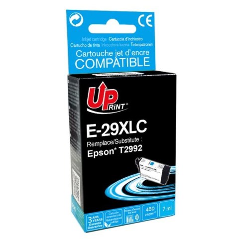 UPrint kompatybilny ink / tusz z C13T29924010, T29XL, E-29XLC, cyan, 450s, 7ml UPrint kompatybilny ink / tusz z C13T29924010, T29XL, E-29XLC, cyan, 450s, 7ml