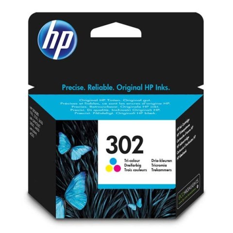 HP oryginalny ink / tusz F6U65AE, HP 302, color, 165/165/165s, 4ml HP oryginalny ink / tusz F6U65AE, HP 302, color, 165/165/165s, 4ml