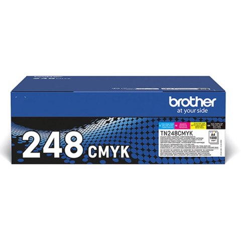 Brother oryginalny toner TN248VAL, CMYK, 4x1000s Brother oryginalny toner TN248VAL, CMYK, 4x1000s