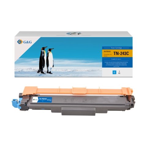 G&G kompatybilny toner z Brother TN243C, NT-PB243C, cyan, 1000s G&G kompatybilny toner z Brother TN243C, NT-PB243C, cyan, 1000s