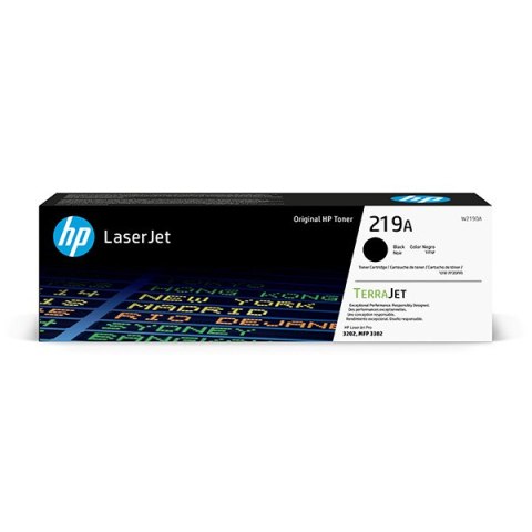 HP TerraJet oryginalny toner W2190A, HP 219A, black, 1300s HP TerraJet oryginalny toner W2190A, HP 219A, black, 1300s