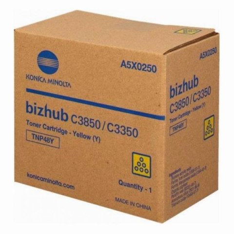 Konica Minolta oryginalny toner A5X0250, TNP48Y, yellow, 10000s Konica Minolta oryginalny toner A5X0250, TNP48Y, yellow, 10000s