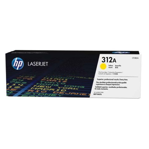 HP oryginalny toner CF382A, HP 312A, yellow, 2700s, 720g HP oryginalny toner CF382A, HP 312A, yellow, 2700s, 720g