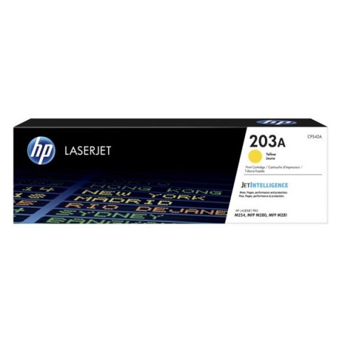 HP oryginalny toner CF542A, HP 203A, yellow, 1300s HP oryginalny toner CF542A, HP 203A, yellow, 1300s
