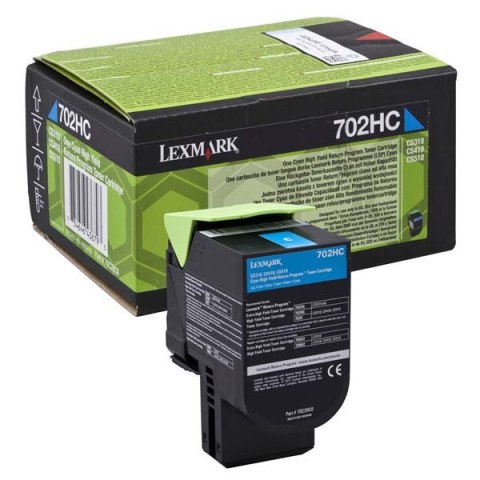 Lexmark oryginalny toner 70C2HC0, cyan, 3000s, high capacity, return Lexmark oryginalny toner 70C2HC0, cyan, 3000s, high capacity, return