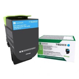 Lexmark oryginalny toner 71B20C0, cyan, 2300s