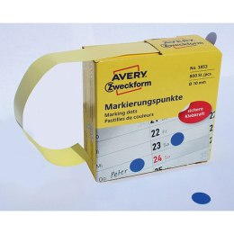 Avery Zweckform etykiety 10mm, ciemno niebieski, 800 etykiety, do znakowania, 3853, do pisma odręcznego