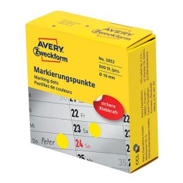 Avery Zweckform etykiety 10mm, żółte, 800 etykiety, do znakowania, 3852, do pisma odręcznego