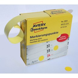 Avery Zweckform etykiety 10mm, żółte, 800 etykiety, do znakowania, 3852, do pisma odręcznego