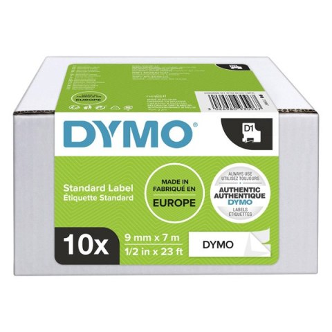 Dymo oryginalny taśma do drukarek etykiet, Dymo, 2093096, czarny druk/biały podkład, 7m, 9mm, op. 10 szt, cena za opakowanie, D1 Dymo oryginalny taśma do drukarek etykiet, Dymo, 2093096, czarny druk/biały podkład, 7m, 9mm, op. 10 szt, cena za opakowanie, D1