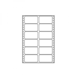 Etykiety tabelacyjne 89 x 48.8 mm, A4, dwurzędowe, białe, 12 etykiety, pakowane po 25 szt., do drukarek igłowych, EOL