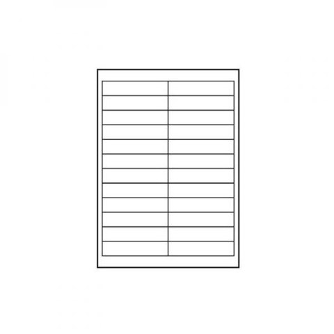 Logo etykiety 100mm x 23mm, A4, matowe, białe, 24 etykiety, 140g/m2, pakowane po 10 szt., do drukarek atramentowych i laserowych Logo etykiety 100mm x 23mm, A4, matowe, białe, 24 etykiety, 140g/m2, pakowane po 10 szt., do drukarek atramentowych i laserowych