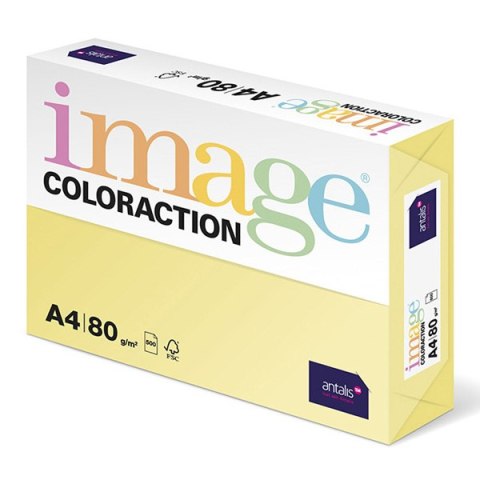 Papier kserograficzny Coloraction, Desert, A4, 80 g/m2, jasny żółty, 500 arkusza, nadaje się do druku atramentowego Papier kserograficzny Coloraction, Desert, A4, 80 g/m2, jasny żółty, 500 arkusza, nadaje się do druku atramentowego