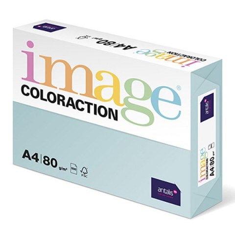 Papier kserograficzny Coloraction, Lagoon, A4, 80 g/m2, jasny niebieski, 500 arkusza, nadaje się do druku atramentowego Papier kserograficzny Coloraction, Lagoon, A4, 80 g/m2, jasny niebieski, 500 arkusza, nadaje się do druku atramentowego
