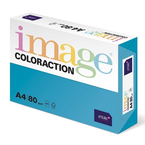 Papier kserograficzny Coloraction, Lisbon, A4, 80 g/m2, niebieski, 500 arkusza, nadaje się do druku atramentowego Papier kserograficzny Coloraction, Lisbon, A4, 80 g/m2, niebieski, 500 arkusza, nadaje się do druku atramentowego