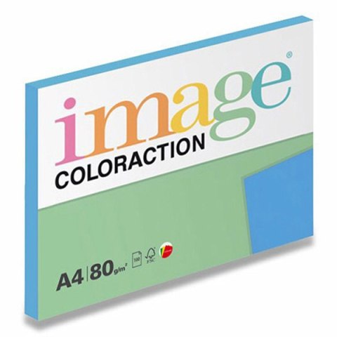 Papier kserograficzny Coloraction, Malta, A4, 80 g/m2, średni niebieski, 100 arkusza, nadaje się do druku atramentowego Papier kserograficzny Coloraction, Malta, A4, 80 g/m2, średni niebieski, 100 arkusza, nadaje się do druku atramentowego