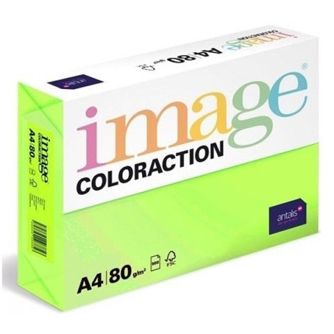 Papier kserograficzny Coloraction, Rio, A4, 80 g/m2, refleksyjny zielony, 500 arkusza, nadaje się do druku atramentowego Papier kserograficzny Coloraction, Rio, A4, 80 g/m2, refleksyjny zielony, 500 arkusza, nadaje się do druku atramentowego