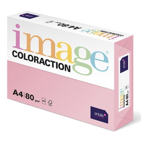 Papier kserograficzny Coloraction, Tropic, A4, 80 g/m2, jasny różowy, 500 arkusza, nadaje się do druku atramentowego Papier kserograficzny Coloraction, Tropic, A4, 80 g/m2, jasny różowy, 500 arkusza, nadaje się do druku atramentowego