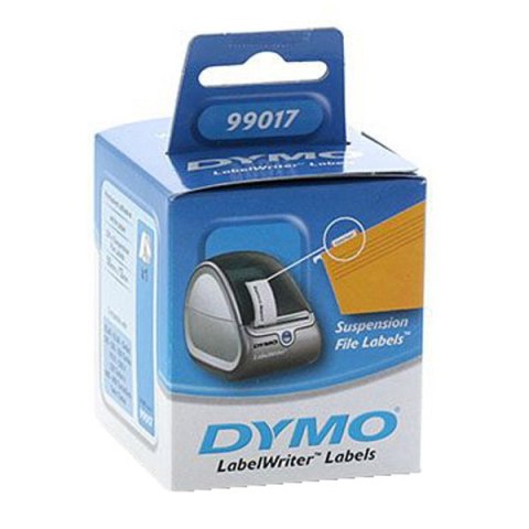Dymo etykiety papierowe 50mm x 12mm, białe, na teczkę z zawieszką, 220 szt., 99017, S0722460 Dymo etykiety papierowe 50mm x 12mm, białe, na teczkę z zawieszką, 220 szt., 99017, S0722460