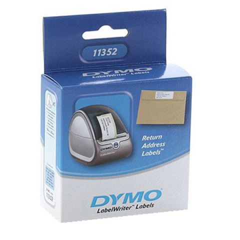 Dymo etykiety papierowe 54mm x 25mm, białe, na adres zwrotny, 500 szt., 11352, S0722520 Dymo etykiety papierowe 54mm x 25mm, białe, na adres zwrotny, 500 szt., 11352, S0722520