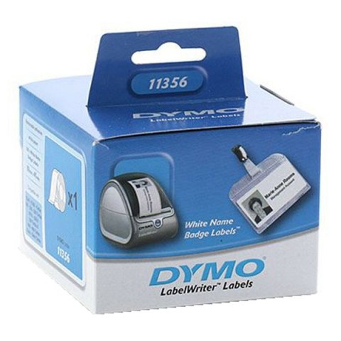Dymo etykiety papierowe 89mm x 41mm, białe, do identyfikatorów, łatwy do usunięcia, 300 szt., 11356, S0722560 Dymo etykiety papierowe 89mm x 41mm, białe, do identyfikatorów, łatwy do usunięcia, 300 szt., 11356, S0722560