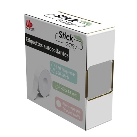 UPrint etykiety 14mmx40mm, białe, 180 etykiety, UP21 180 WHITE, do drukarek StickEasy UPrint etykiety 14mmx40mm, białe, 180 etykiety, UP21 180 WHITE, do drukarek StickEasy