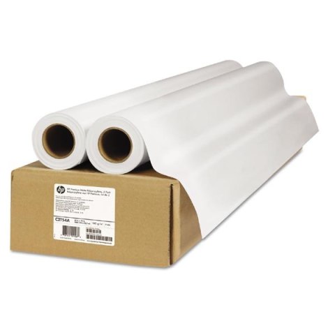 HP 1067/22.9/Premium Matte Polypropylene, matowy, 42", 2-pack, C2T54A, 140 g/m2, niepowlekany polipropylen, 1067mmx22,9m, przezr HP 1067/22.9/Premium Matte Polypropylene, matowy, 42", 2-pack, C2T54A, 140 g/m2, niepowlekany polipropylen, 1067mmx22,9m, przezr