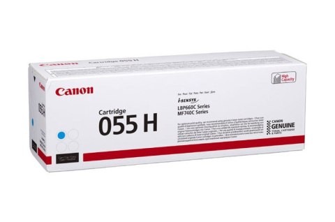 Oryginalny Toner Cyan Canon i-SENSYS LBP660C, MF740C series (CRG055H, CRG-055H, 3019C002) Oryginalny Toner Cyan Canon i-SENSYS LBP660C, MF740C series (CRG055H, CRG-055H, 3019C002)