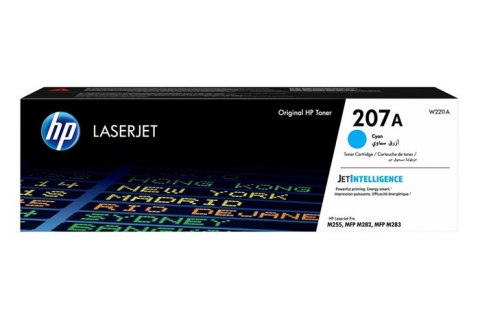 Oryginalny Toner Cyan HP Color LaserJet Pro M255, MFP M282, MFP M283, M283 (207A W2211A) Oryginalny Toner Cyan HP Color LaserJet Pro M255, MFP M282, MFP M283, M283 (207A W2211A)
